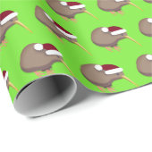 Papier Cadeau Kiwi de Noël (Coin rond)