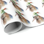 Papier Cadeau Kiwi de Noël cosy (Coin rond)