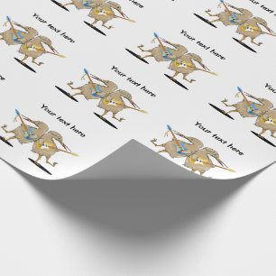 Papier Cadeau Kiwi Jouer de la guitare