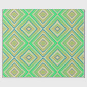 Papier Cadeau Kiwi Lime Green Alternative Motif diamant (Plat)