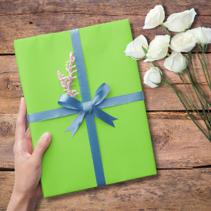 Papier Cadeau Kiwi Vert couleur solide Classique Élégant