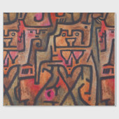 Papier Cadeau Klee Expressionniste Forêt Abstraite Art Moderne (Plat)