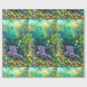 PAPIER CADEAU KNIGHT LANCELOT, CHEVAL EN FORÊT VERTE (Plat)