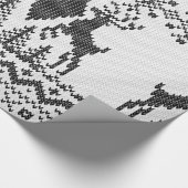 Papier Cadeau Knit extrême de doubles os croisés de diamant noir (Coin)