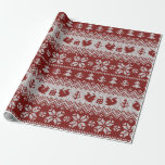 Papier Cadeau Knitted Christmas vintage seamless decorative patt<br><div class="desc">Knitted Christmas vintage seamless decorative pattern squirrels</div>