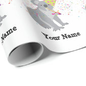 Papier Cadeau Koala - Animaux ayant une fête Garçons Filles Nom (Coin rond)