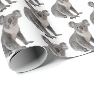 Papier Cadeau Koala Bears sur blanc