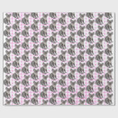 Papier Cadeau Koala Bears sur Pink Ginhgam (Plat)