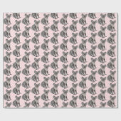 Papier Cadeau Koala Bears sur rose blush (Plat)
