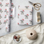 Papier Cadeau Koala Christmas Winter Animaux Koalas Wrapping Pap<br><div class="desc">Le koala à Noël avec des lumières de fées. Animaux amusants avec des cadeaux et de la neige pour les vacances. Un doux salut de Noël. Les koalas sont des animaux mignons et parfaits pour Noël.</div>