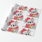 Papier Cadeau koala de Noël avec des armatures (Déroulé)
