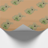 Papier Cadeau Koalas avec Bâton de Bambou (Coin)