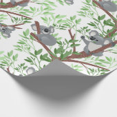 Papier Cadeau Koalas Dans Un Arbre (Coin)