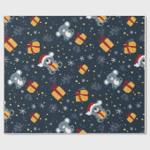 Papier Cadeau Koalas et boîtes cadeaux Noël (Plat)