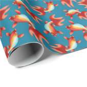 Papier Cadeau Koi Fish (Coin rond)