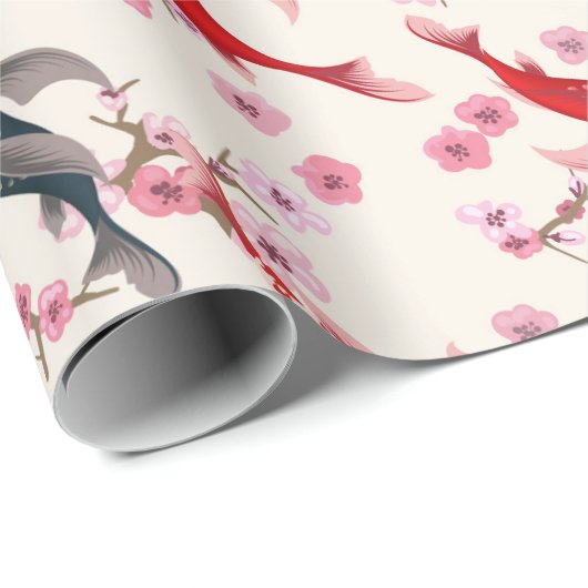 Papier Cadeau Koi Fish (Coin rond)
