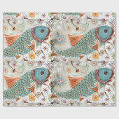 Papier Cadeau Koi Fish Art , Papier à envelopper (Plat)