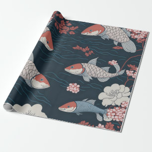 Papier Cadeau Koi Fish Motif
