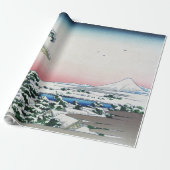 Papier Cadeau Koishikawa Tea House View Mt Fuji par Hokusai (Déroulé)