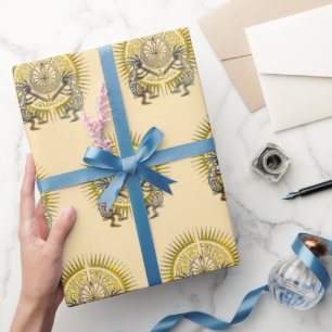 Papier Cadeau Kokopelli Duo - Homme Dans Le Maze - Soleil 1
