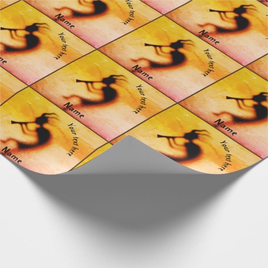 Papier Cadeau Kokopelli Joy Good Luck Personnalisé (Coin)