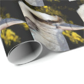 Papier Cadeau Kookaburra, aile bleue australienne, (Coin rond)