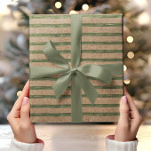 Papier Cadeau Kraft avec tons verts Aquarelle