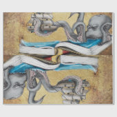 Papier Cadeau Kraken (Plat)