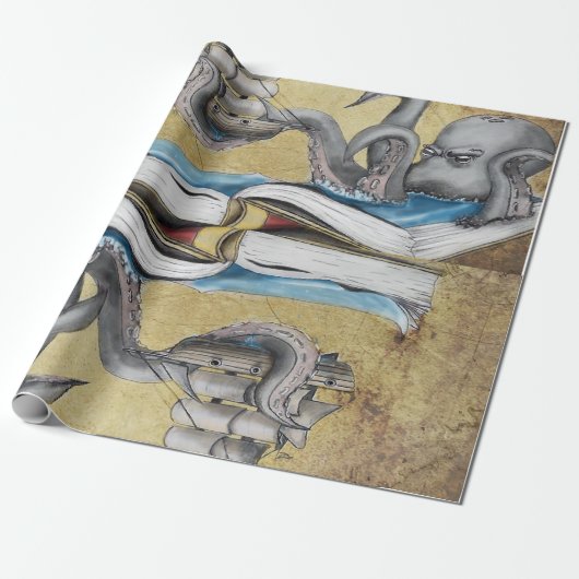 Papier Cadeau Kraken (Déroulé)