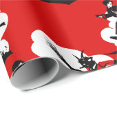 Papier Cadeau krampus de Noël (Coin rond)