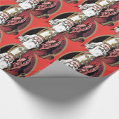 Papier Cadeau Krampus Saint Nicolas rouge (Coin)