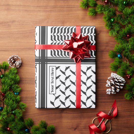 Papier Cadeau Kuffiya jordanien customisé (Cadeau de vacances)
