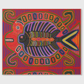 Papier cadeau Kuna Indian Mola Pescado (Plat)