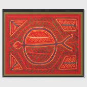 Papier Cadeau Kuna Mola Stingray (Plat)