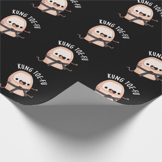 Papier Cadeau Kung Toe-fu Funny Big Toe Pun Dark BG (Coin)