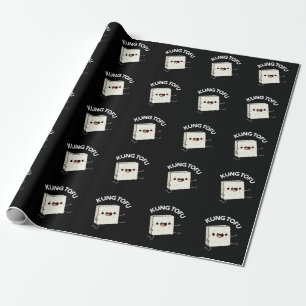 Papier Cadeau Kung Tofu Funny Kungfu Tofu Pun Dark BG