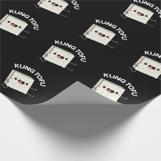 Papier Cadeau Kung Tofu Funny Kungfu Tofu Pun Dark BG (Coin)