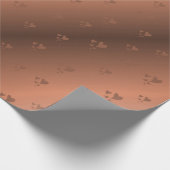 Papier Cadeau kupfer, brun, noël, coeurs, xmas, brillant, (Coin)