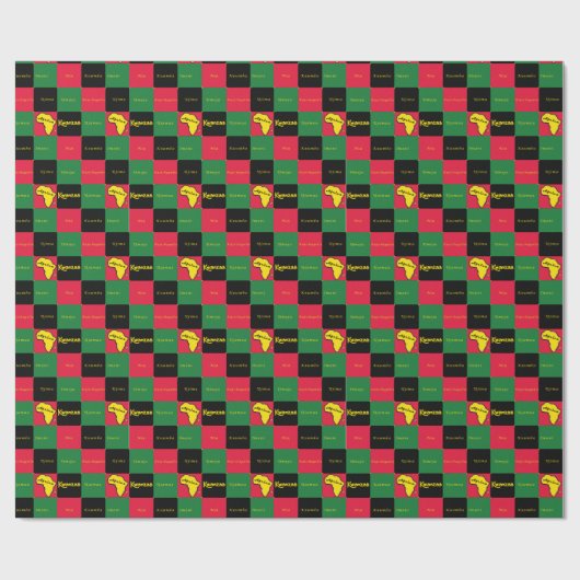 Papier Cadeau Kwanzaa (Plat)