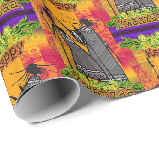 Papier Cadeau Kwanzaa (Coin rond)