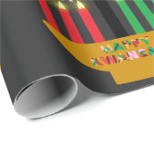 Papier Cadeau Kwanzaa Kinara Religieux (Coin rond)