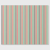 Papier Cadeau Kwanzaa Red, Black, Green & Gold Striped (Plat)