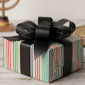 Papier Cadeau Kwanzaa Red, Black, Green & Gold Striped