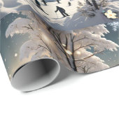 Papier Cadeau "L’Embrace douce de l’hiver" (Coin rond)