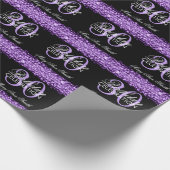 Papier Cadeau La 30ème fête d'anniversaire élégante miroite (Coin)