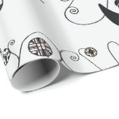 PAPIER CADEAU LA BEAUTÉ DÉCO NAUTIQUE À LA MODE AVEC ANCRE (Coin rond)