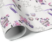 Papier Cadeau La beauté vient du motif d'intérieur (Coin rond)