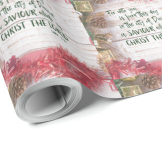 Papier Cadeau La Bible du KJV Verset Noël