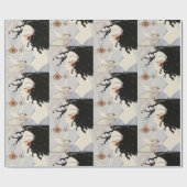 PAPIER CADEAU LA BOHEME, DAME AVEC BOUTEILLE DE PARFUME ART DÉCO (Plat)