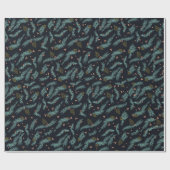 Papier Cadeau La branche de pin arrosent (Plat)